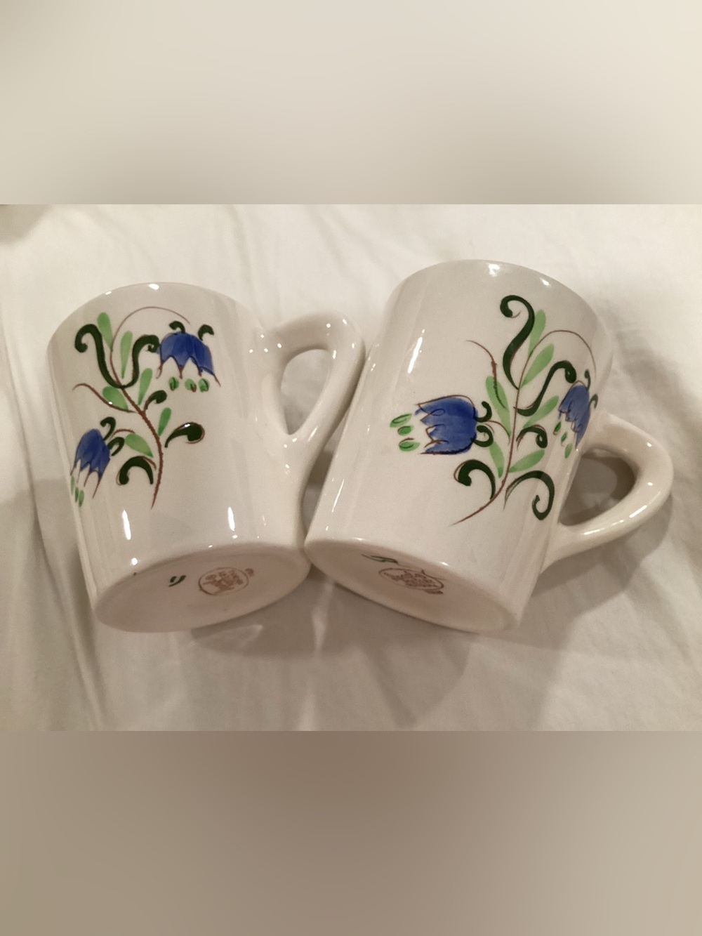 Stangl pottery Mugs, Tulip design, Rare Pattern, VTG